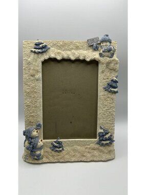 Winter Snowman Photo Frame Scenic Holiday Decoration